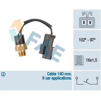 Interrupteur de température, ventilateur de radiateur FAE 37520