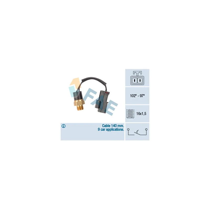 Interrupteur de température, ventilateur de radiateur FAE 37520