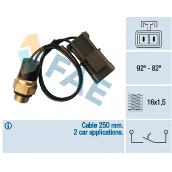 Interrupteur de température, ventilateur de radiateur FAE 37540