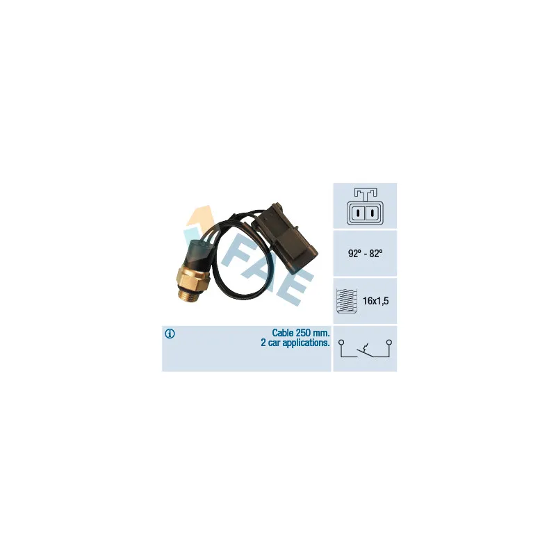 Interrupteur de température, ventilateur de radiateur FAE 37540