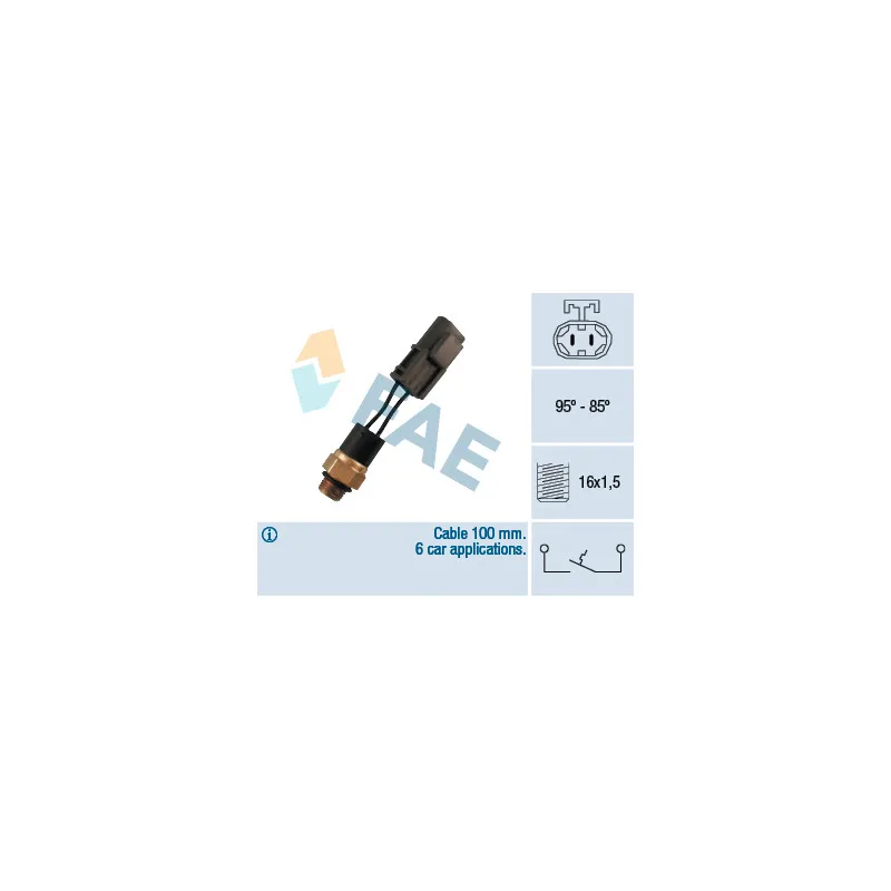 Interrupteur de température, ventilateur de radiateur FAE 37550