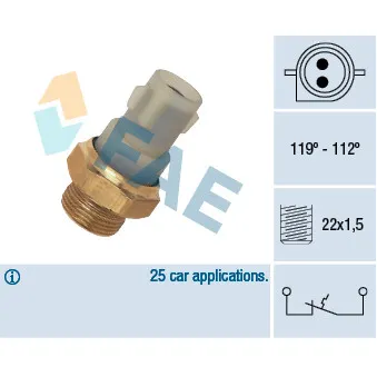 Interrupteur de température, ventilateur de radiateur FAE 37700