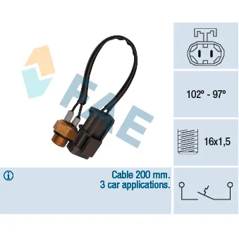 Interrupteur de température, ventilateur de radiateur FAE 37770