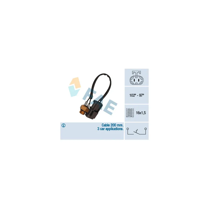 Interrupteur de température, ventilateur de radiateur FAE 37770