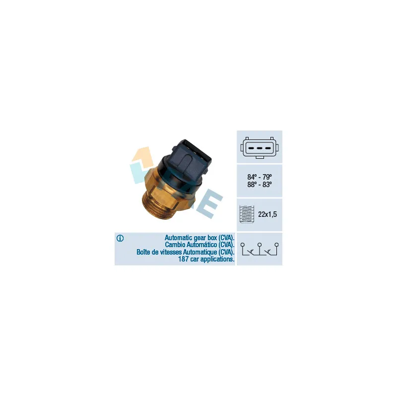 Interrupteur de température, ventilateur de radiateur FAE 37940