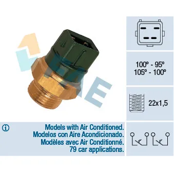 Interrupteur de température, ventilateur de radiateur FAE 38010