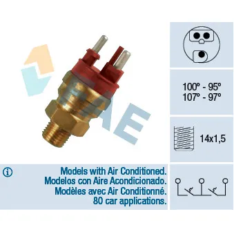 Interrupteur de température, ventilateur de radiateur FAE 38120