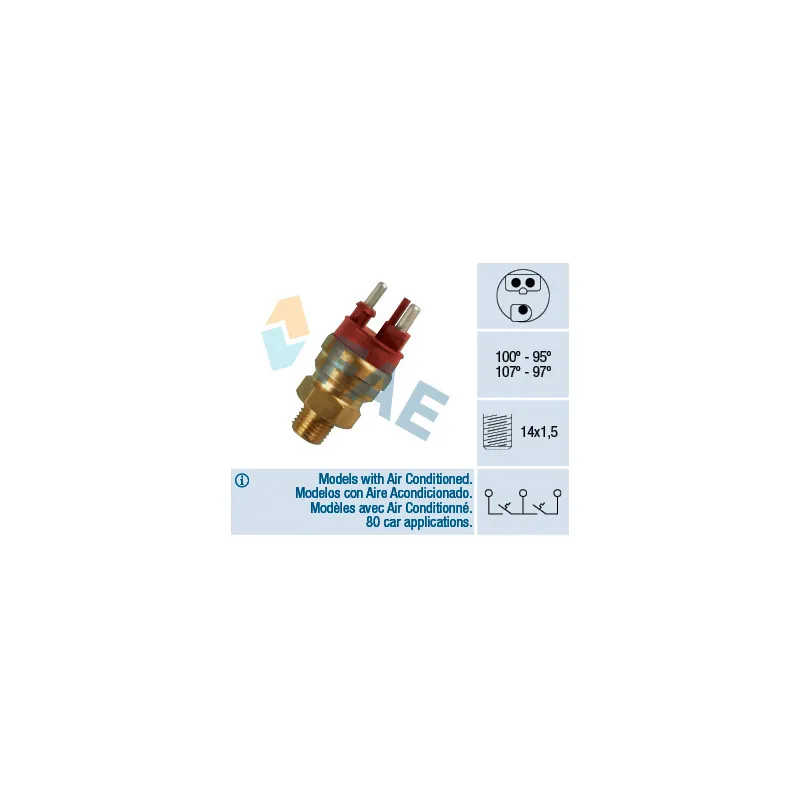 Interrupteur de température, ventilateur de radiateur FAE 38120