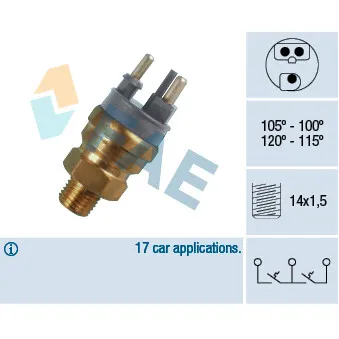 Interrupteur de température, ventilateur de radiateur FAE 38140
