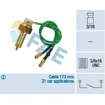 Contacteur, feu de recul FAE