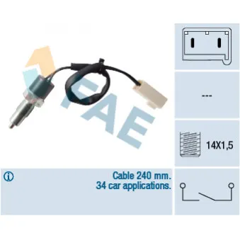 Contacteur, feu de recul FAE 40360