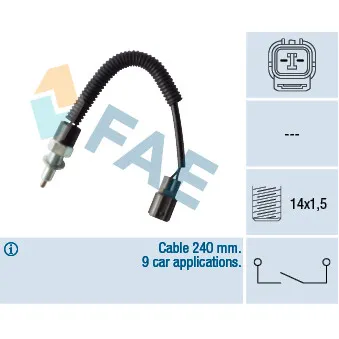 Contacteur, feu de recul FAE 40586