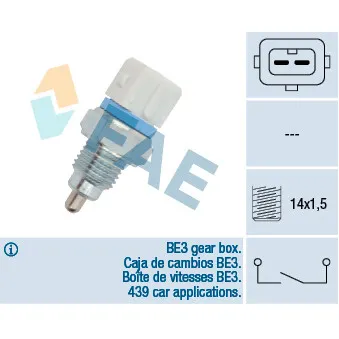 Contacteur, feu de recul FAE 40650