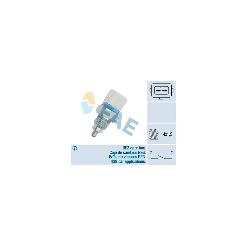 Contacteur, feu de recul FAE 40650