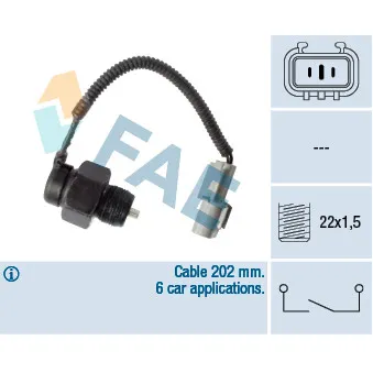 Contacteur, feu de recul FAE 40891