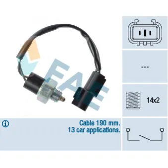 Contacteur, feu de recul FAE 40898