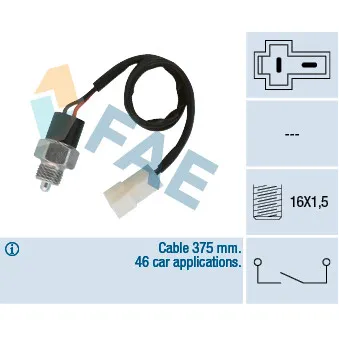 Contacteur, feu de recul FAE 40980