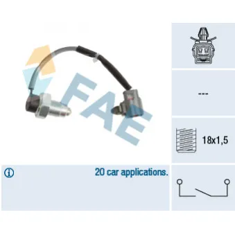 Contacteur, feu de recul FAE 40987