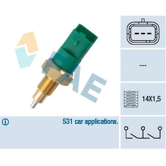 Contacteur, feu de recul FAE 40998