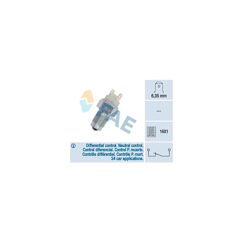 Contacteur, feu de recul FAE 41040