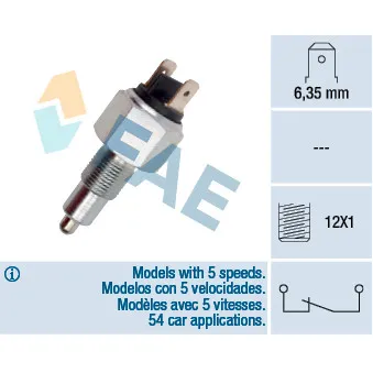 Contacteur, feu de recul FAE 41070