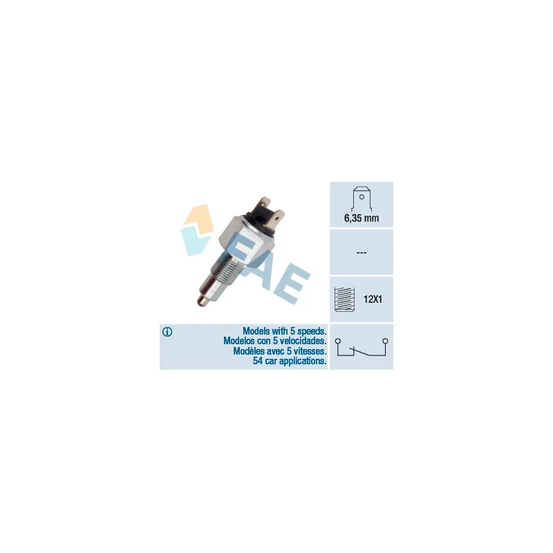 Contacteur, feu de recul FAE 41070