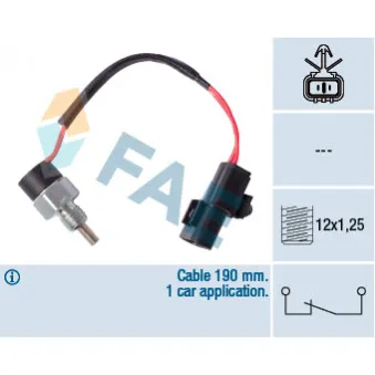 Contacteur, feu de recul FAE 41249