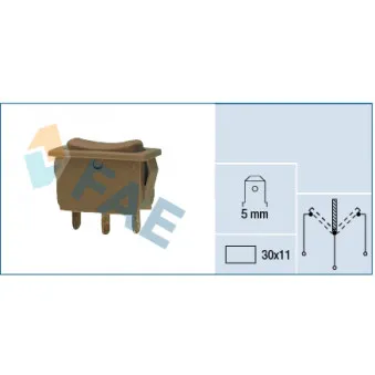 Interrupteur, éclairage intérieur FAE 62980