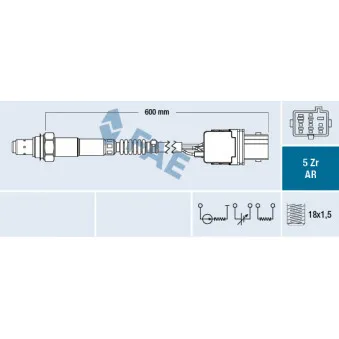 Sonde lambda FAE 75004
