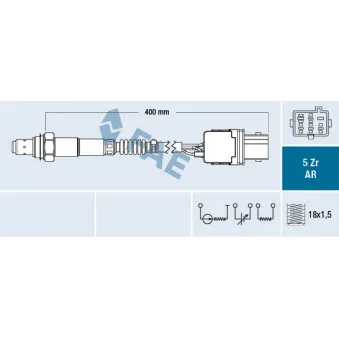 Sonde lambda FAE 75017