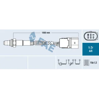 Sonde lambda FAE 75351