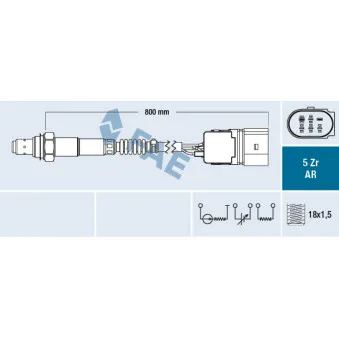 Sonde lambda FAE 75355