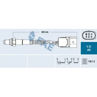Sonde lambda FAE 75357