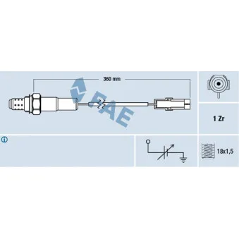 Sonde lambda FAE 77101