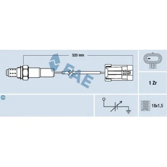 Sonde lambda FAE 77102