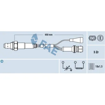Sonde lambda FAE 77106