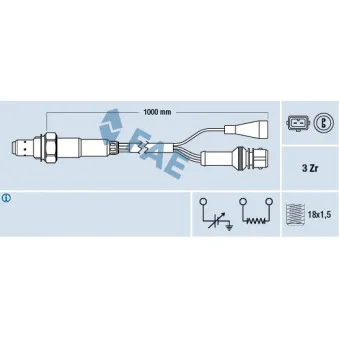 Sonde lambda FAE 77107