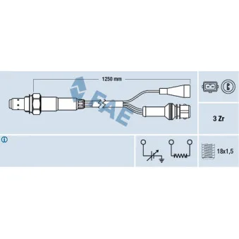 Sonde lambda FAE 77108