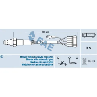 Sonde lambda FAE 77110