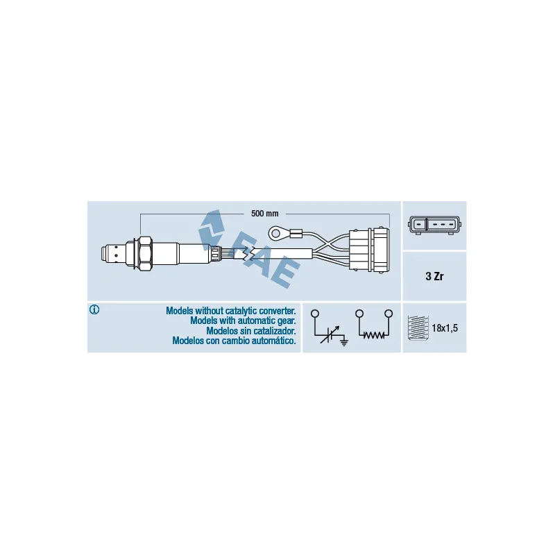 Sonde lambda FAE 77110