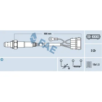Sonde lambda FAE 77111