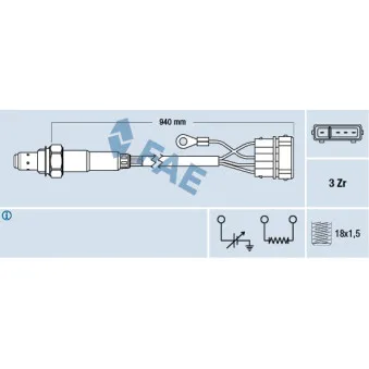 Sonde lambda FAE 77112