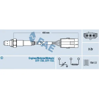 Sonde lambda FAE 77114