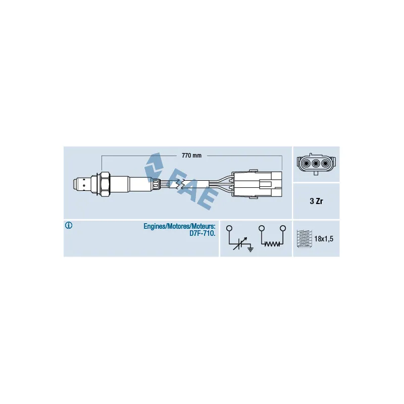Sonde lambda FAE 77115