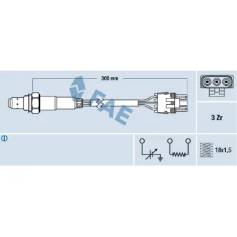 Sonde lambda FAE 77116