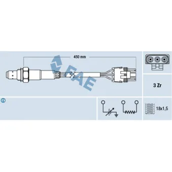 Sonde lambda FAE 77117
