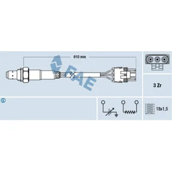 Sonde lambda FAE 77118