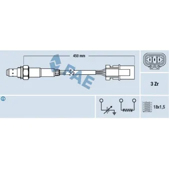 Sonde lambda FAE 77122