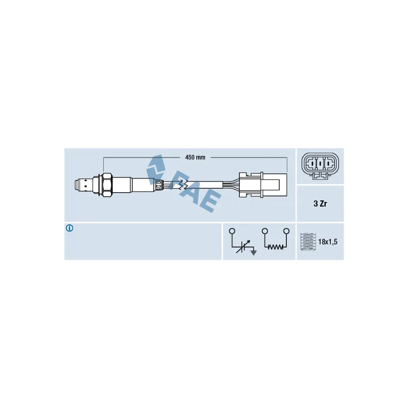Sonde lambda FAE 77122