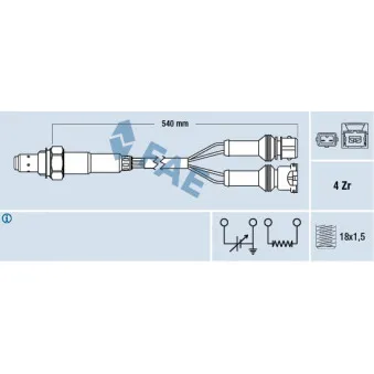 Sonde lambda FAE 77123